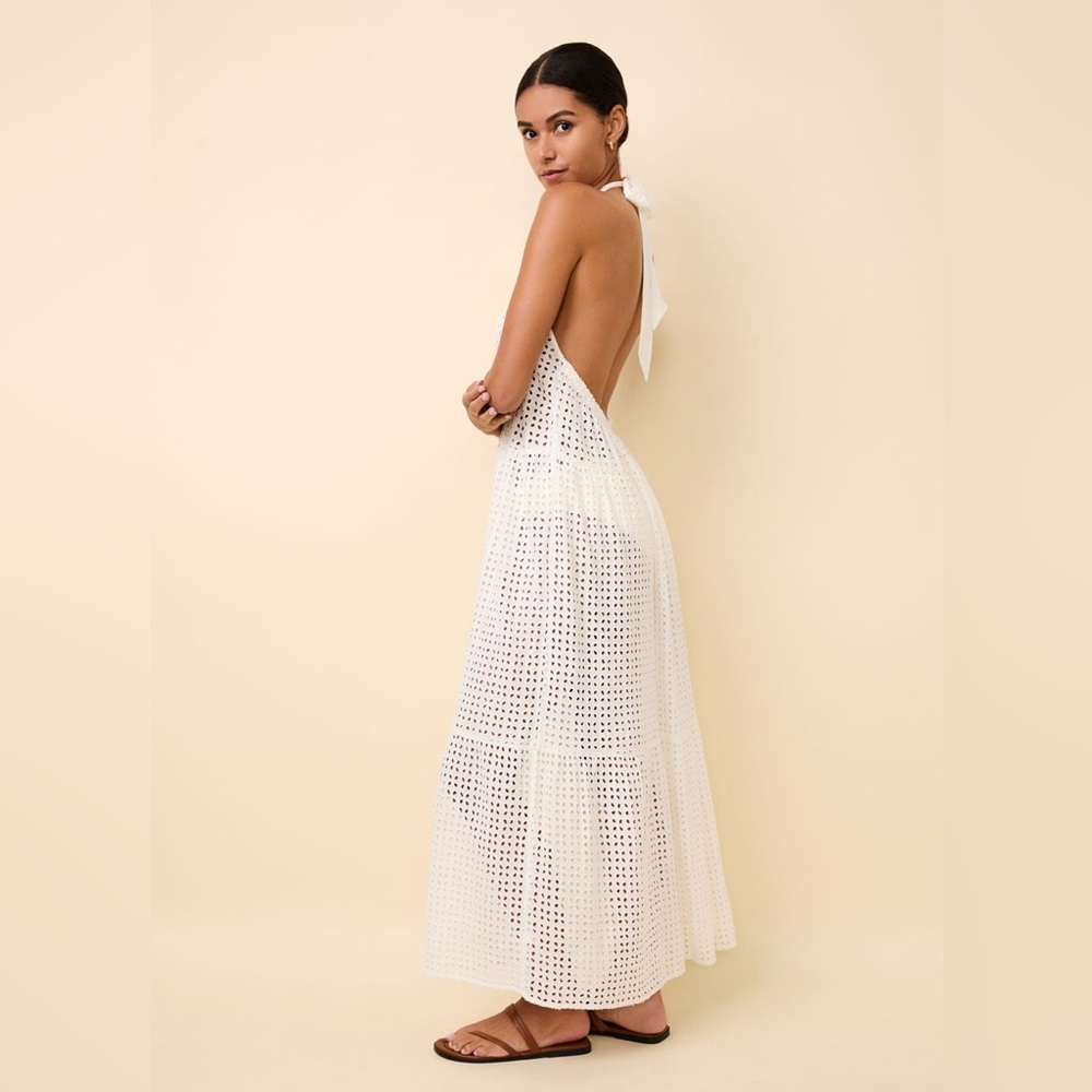 Solid & Striped Kai Dress Leaf Eyelet Brule
